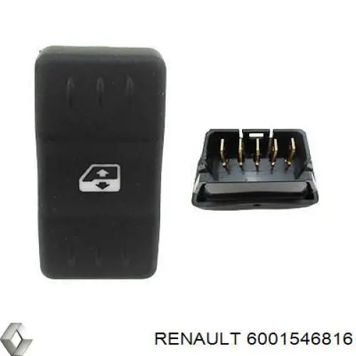 6001546816 Renault (RVI) кнопка вмикання двигуна склопідіймача центральної консолі