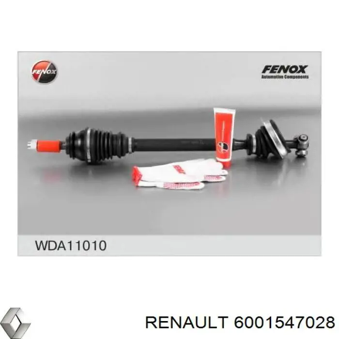 Ліва піввісь 6001547028 Renault (RVI)