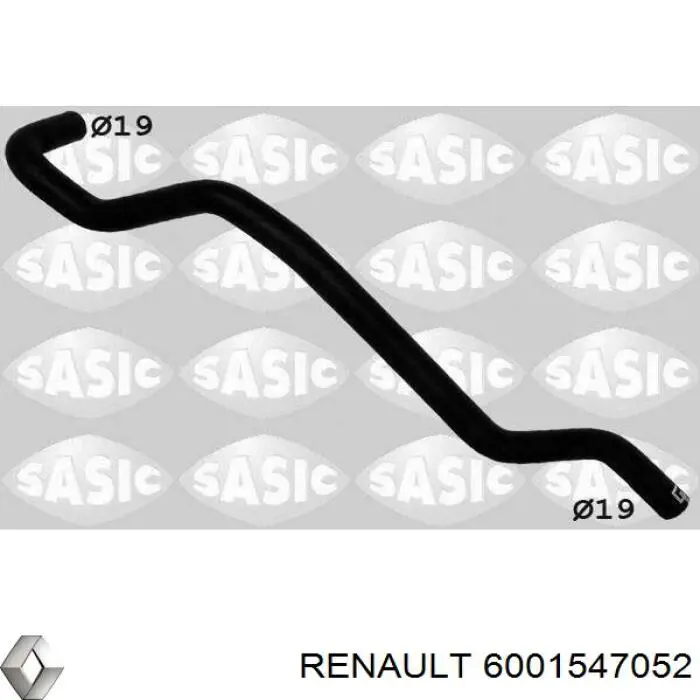 Купити 6001547052 Renault (RVI) Шланг радіатора опалювача/пічки, обратка