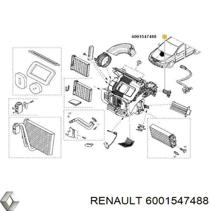 6001547488 Renault (RVI) Резистор (опір) пічки, обігрівача салону (VALEO)