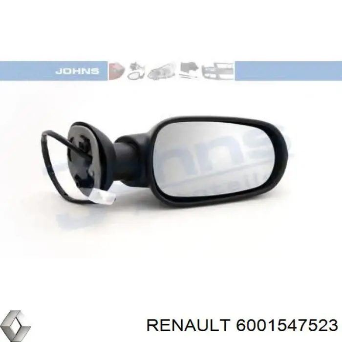 6001547523 Renault (RVI) дзеркало заднього виду, праве