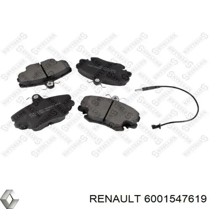 Колодки гальмівні передні, дискові 6001547619 Renault (RVI)