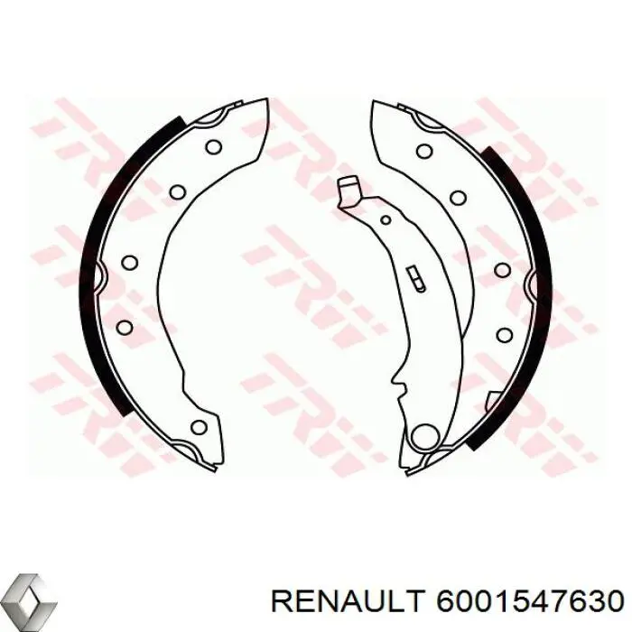 Колодки гальмові задні, барабанні 6001547630 Renault (RVI)