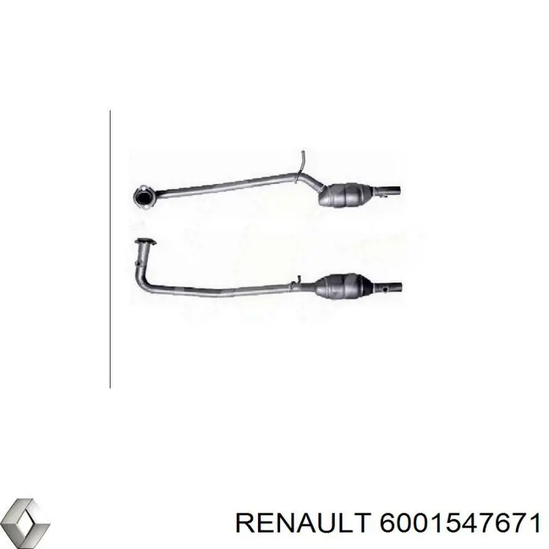 6001547671 Renault (RVI) труба приймальна (штани глушника, передня)