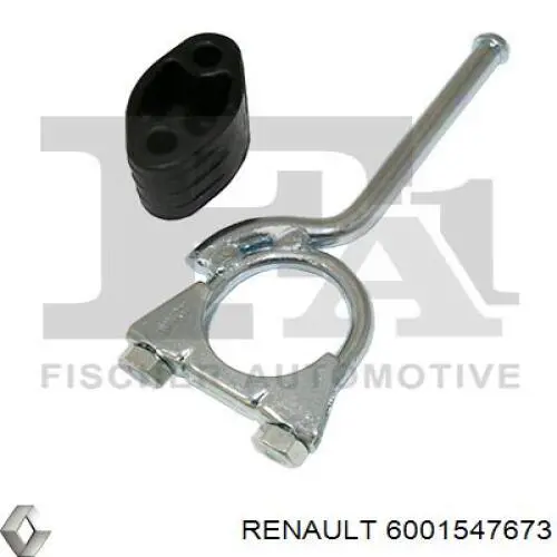 6001547673 Renault (RVI) труба приймальна (штани глушника, передня)