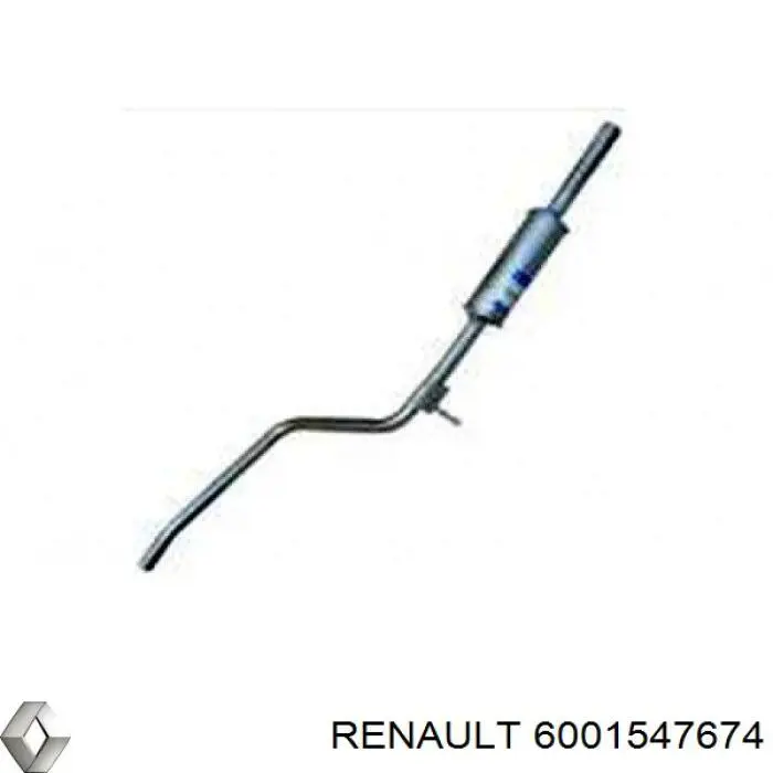 6001547674 Renault (RVI) глушник, центральна частина