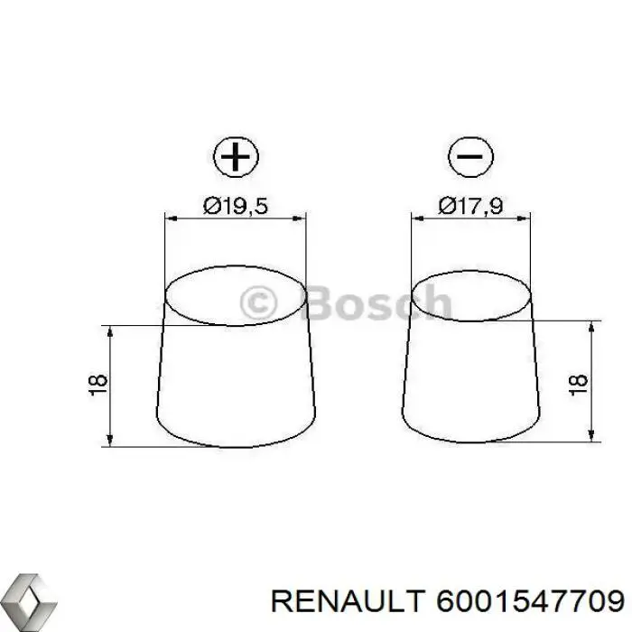Акумуляторна батарея, АКБ 6001547709 Renault (RVI)
