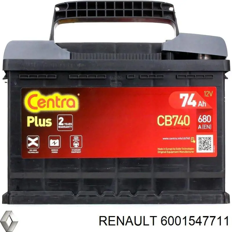 Батарея акумуляторна Renault (RVI) 6001547711 ціна, від 100.03 USD