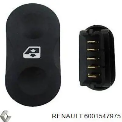 Кнопка включення обігріву заднього скла Renault (RVI) 6001547975 ціна, від 4.84 USD