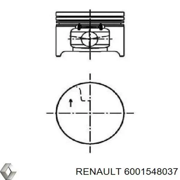 Поршень в комплекті на 1 циліндр, STD 6001548037 Renault (RVI)