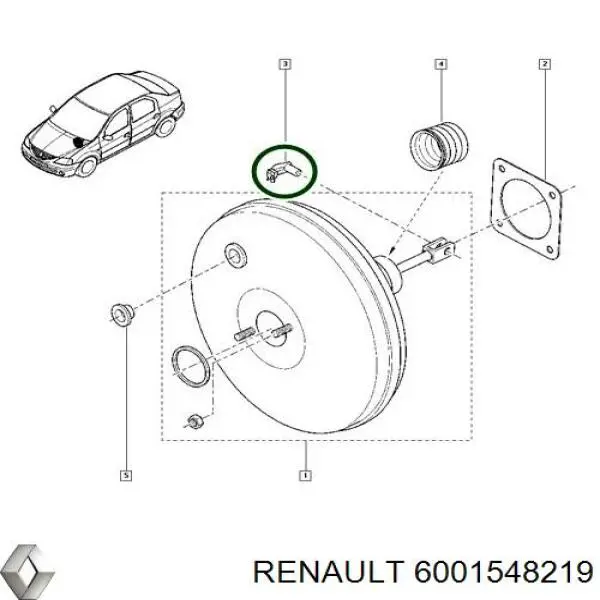 Фіксатор педалі гальма Renault Master 3 (EV, HV, UV) (Рено Мастер)