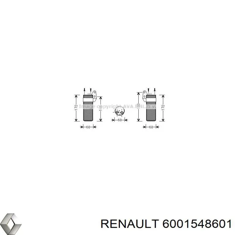 6001548601 Renault (RVI) ресивер-осушувач кондиціонера