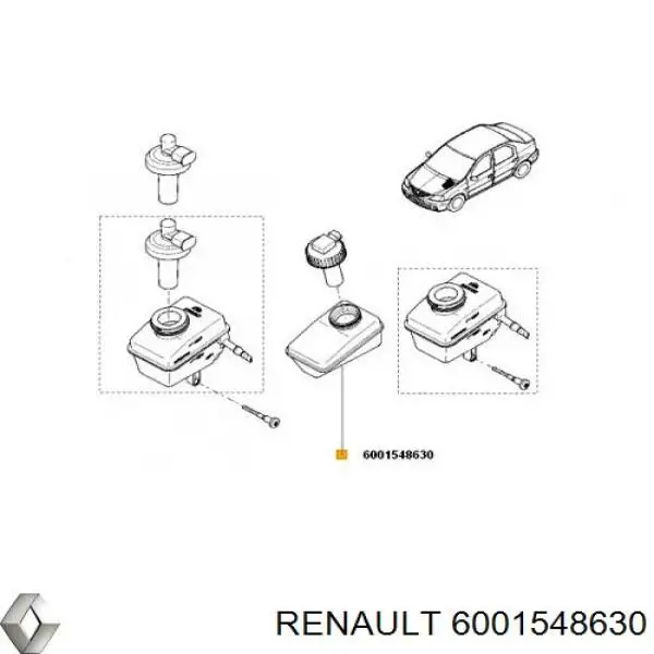 Бачок головного гальмівного циліндру (гальмівної рідини) Renault LOGAN 1 (LS) (Рено Логан)