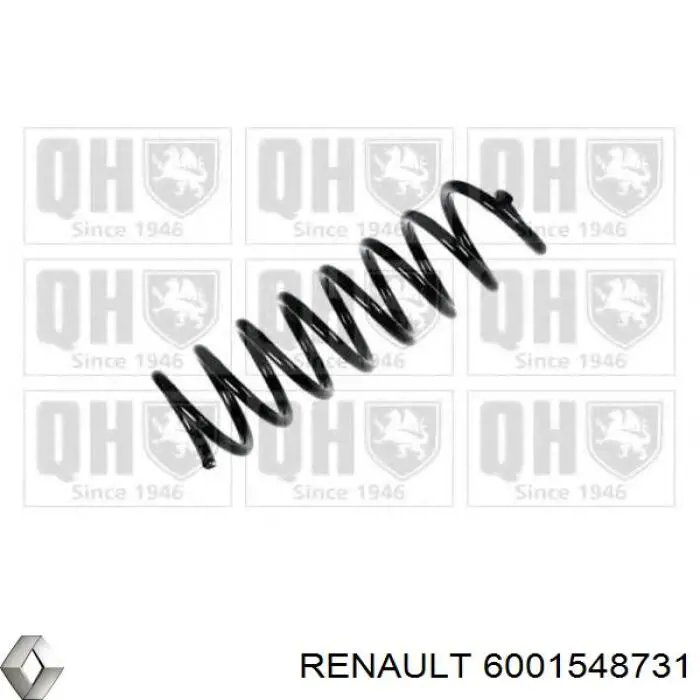 Пружина задня Renault (RVI) 6001548731 ціна, від 17.93 USD
