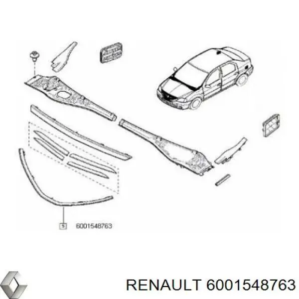 Молдинг решітки радіатора, нижній Polcar 2800052 ціна, від 32.57 USD