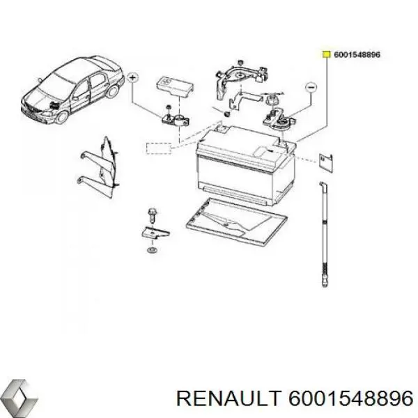 Акумуляторна батарея, АКБ 6001548896 Renault (RVI)