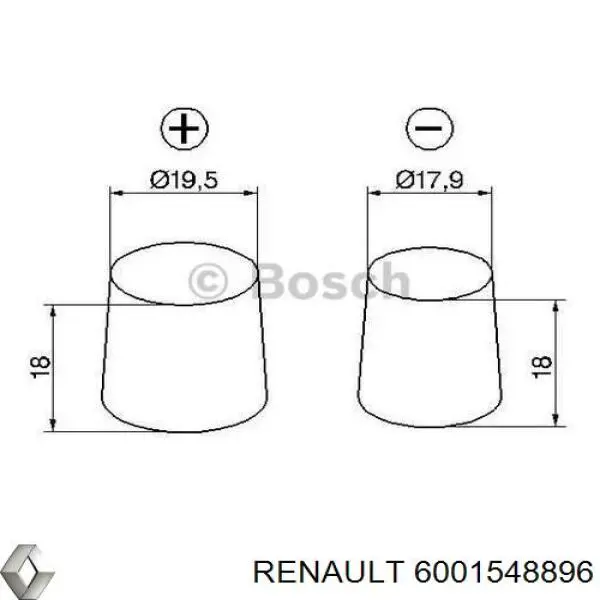 Купити 6001548896 Renault (RVI) Автомобільна батарея