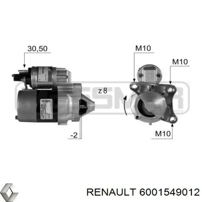 6001549012 Renault (RVI) стартер