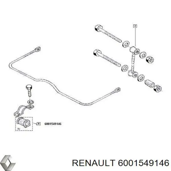Втулка стабілізатора переднього внутрішня Renault (RVI) 6001549146 ціна, від 1.04 USD