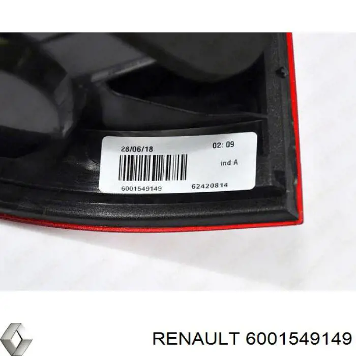 Ліхтар задній лівий Renault (RVI) 6001549149 ціна, від 29.87 USD