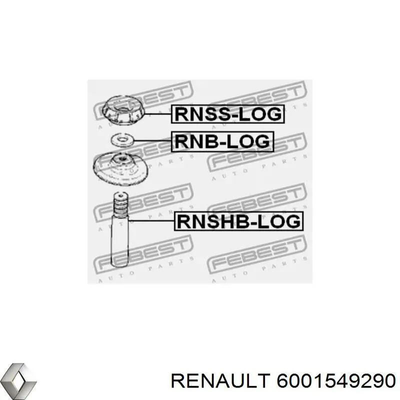 Купити 6001549290 Renault (RVI) Буфер-відбійник амортизатора переднього + пильовик