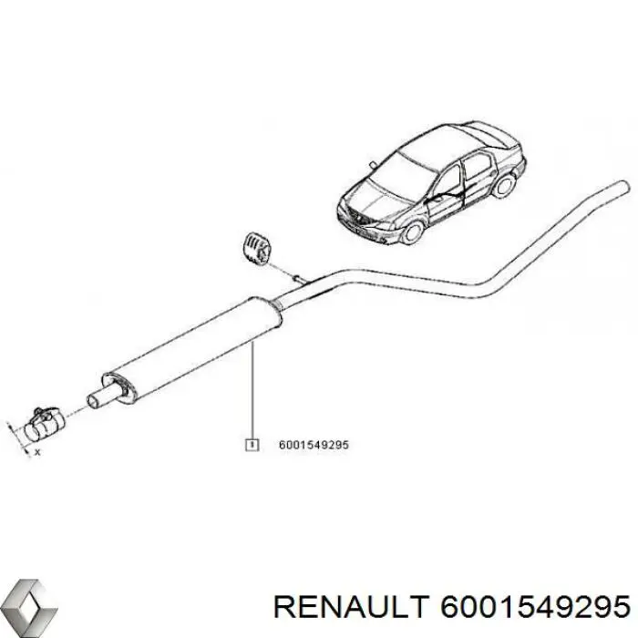 Глушник, центральна частина 6001549295 Renault (RVI)
