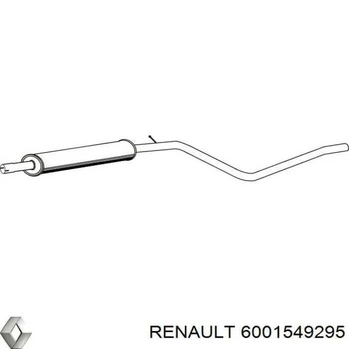 6001549295 Renault (RVI) глушник, центральна частина