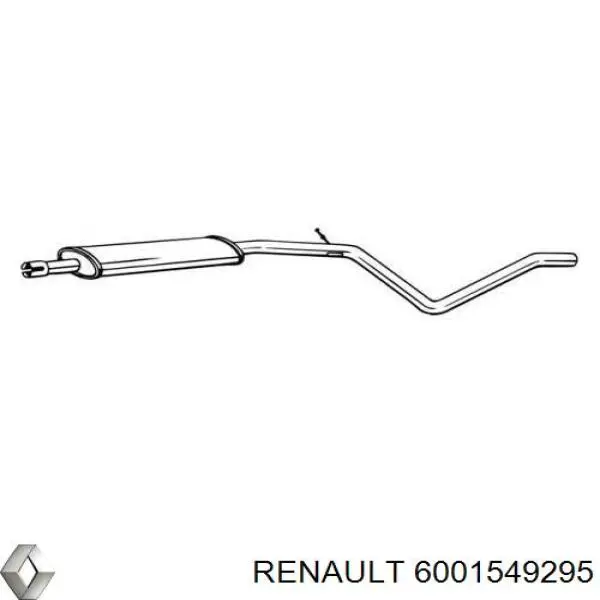 Купити 6001549295 Renault (RVI) Вихлопна труба