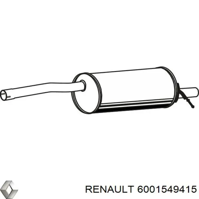 6001549415 Renault (RVI) глушник, задня частина