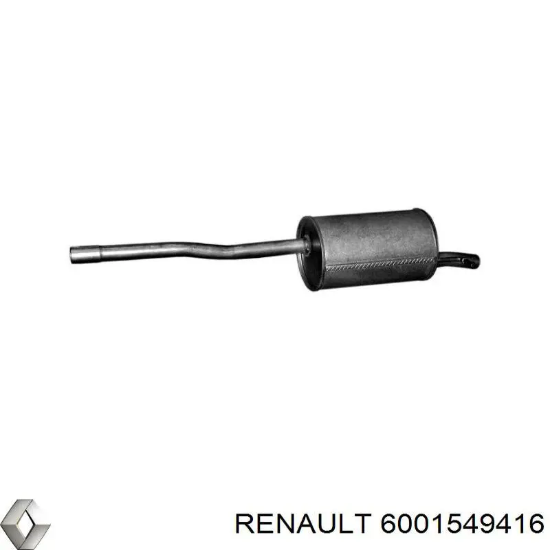 6001549416 Renault (RVI) глушник, задня частина