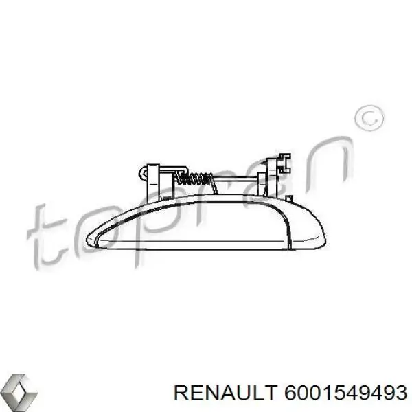 6001549493 Renault (RVI) ручка двері лівою зовнішня перед/зад