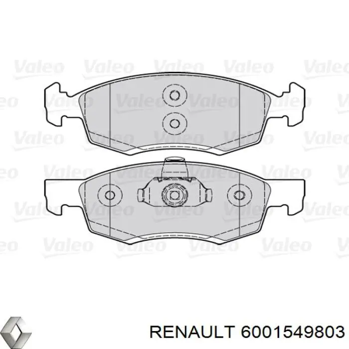 6001549803 Renault (RVI) колодки гальмівні передні, дискові