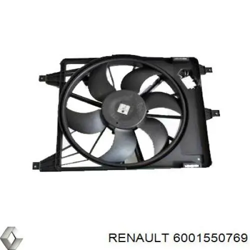 Купити 6001550769 Renault (RVI) Електровентилятор охолодження в зборі (двигун + крильчатка)