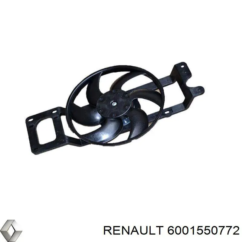 6001550772 Renault (RVI) дифузор радіатора охолодження, в зборі з двигуном і крильчаткою