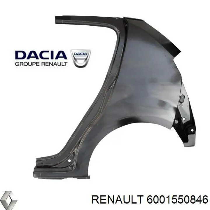 Крило заднє Renault (RVI) 6001550846 ціна, від 101.36 USD