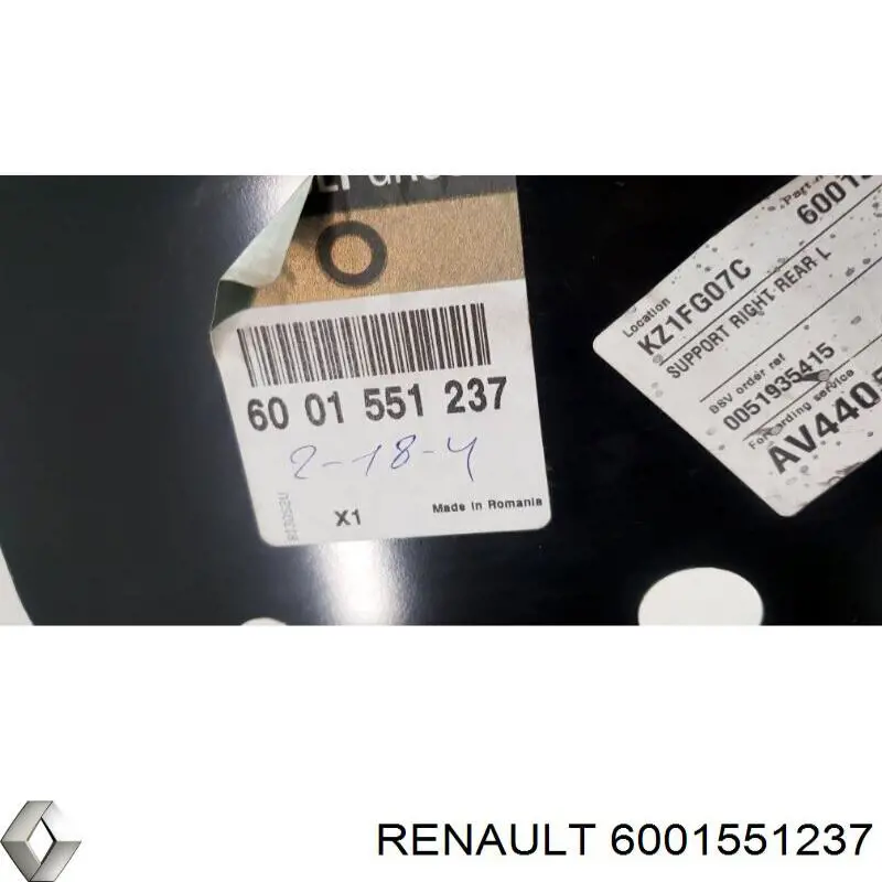 6001551237 Renault (RVI) панель кріплення задніх ліхтарів