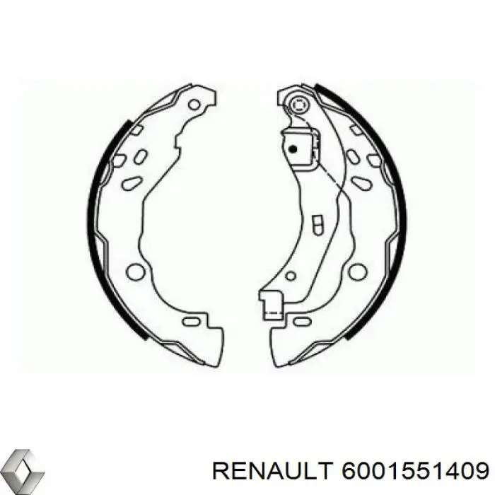 Купити 6001551409 Renault (RVI) Колодки гальмові задні, барабанні