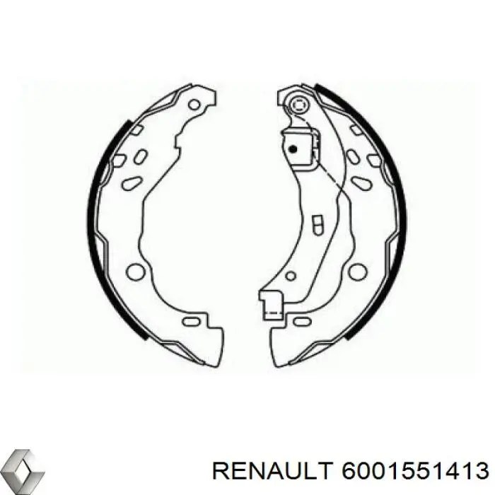 Купити 6001551413 Renault (RVI) Колодки гальмові задні, барабанні