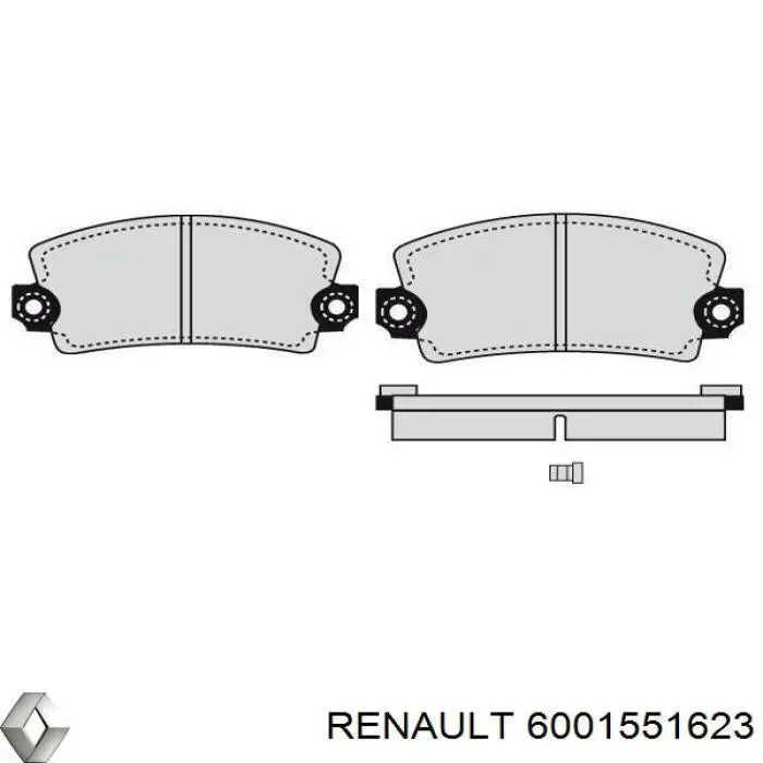 6001551623 Renault (RVI) колодки гальмівні передні, дискові
