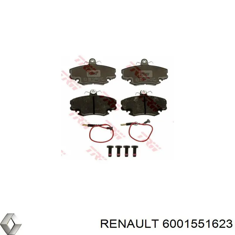 Передні тормозні колодки 6001551623 Renault (RVI)