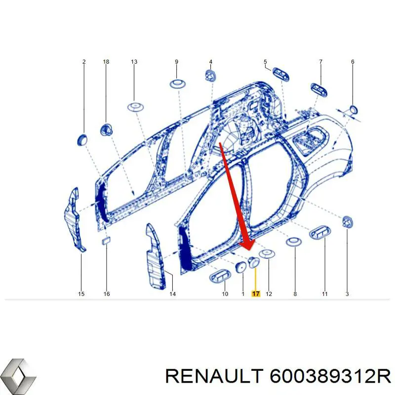 Купити 600389312R Renault (RVI) 