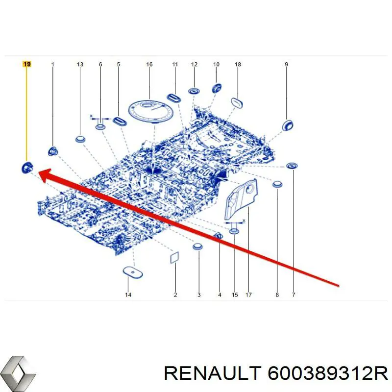  Renault (RVI) 600389312R ціна, від 17.00 USD