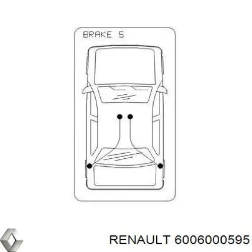 6006000595 Renault (RVI) трос ручного гальма задній, правий/лівий