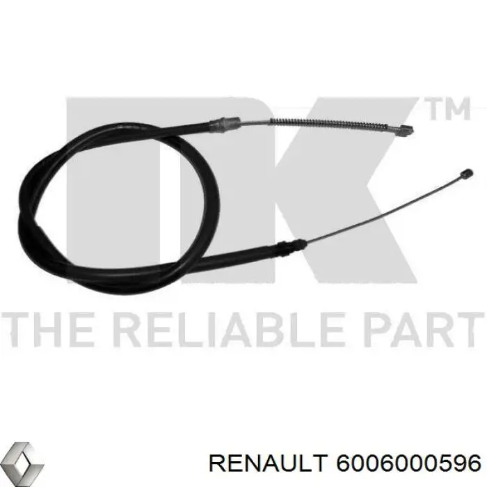 6006000596 Renault (RVI) трос ручного гальма задній, правий/лівий