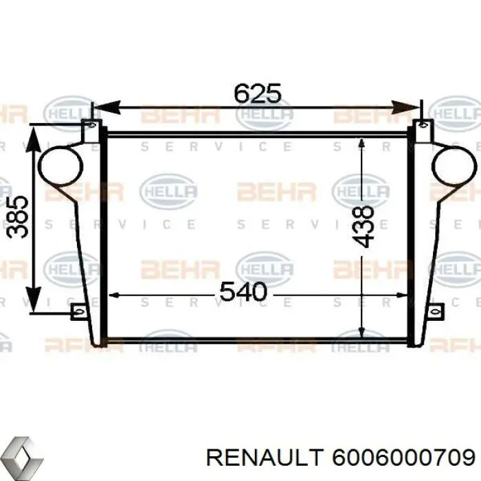 7701047888 Renault (RVI) радіатор охолодження двигуна