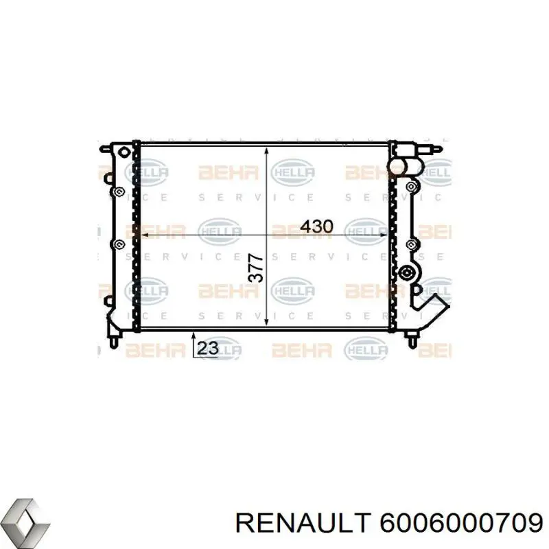 7701047888 Renault (RVI) Радіатор охолодження двигуна