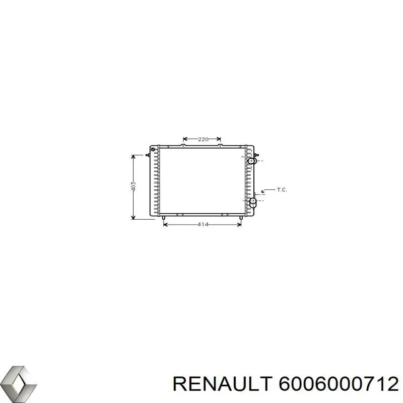 Купити 6006000712 Renault (RVI) Радіатор двигуна