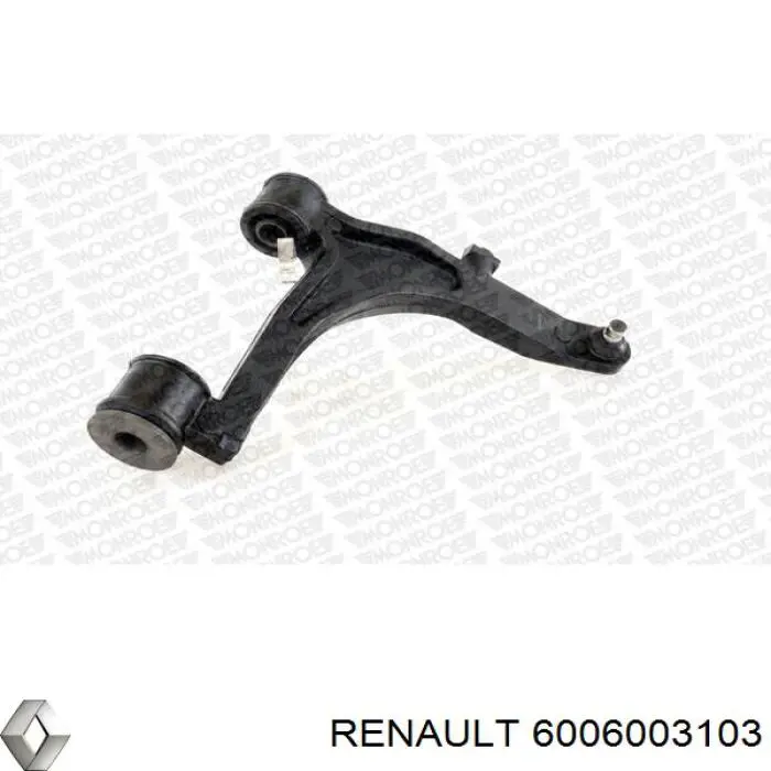 Важіль передньої підвіски нижній, правий Renault (RVI) 6006003103 ціна, від 21.30 USD