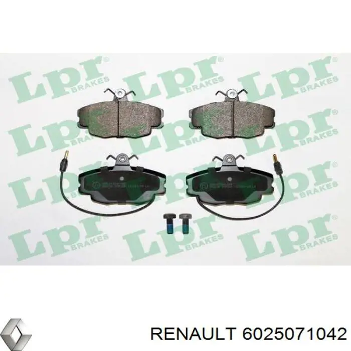 Передні тормозні колодки 6025071042 Renault (RVI)
