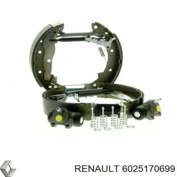 7701205308 Renault (RVI) колодки гальмівні задні барабанні, в зборі з циліндруми, комплект
